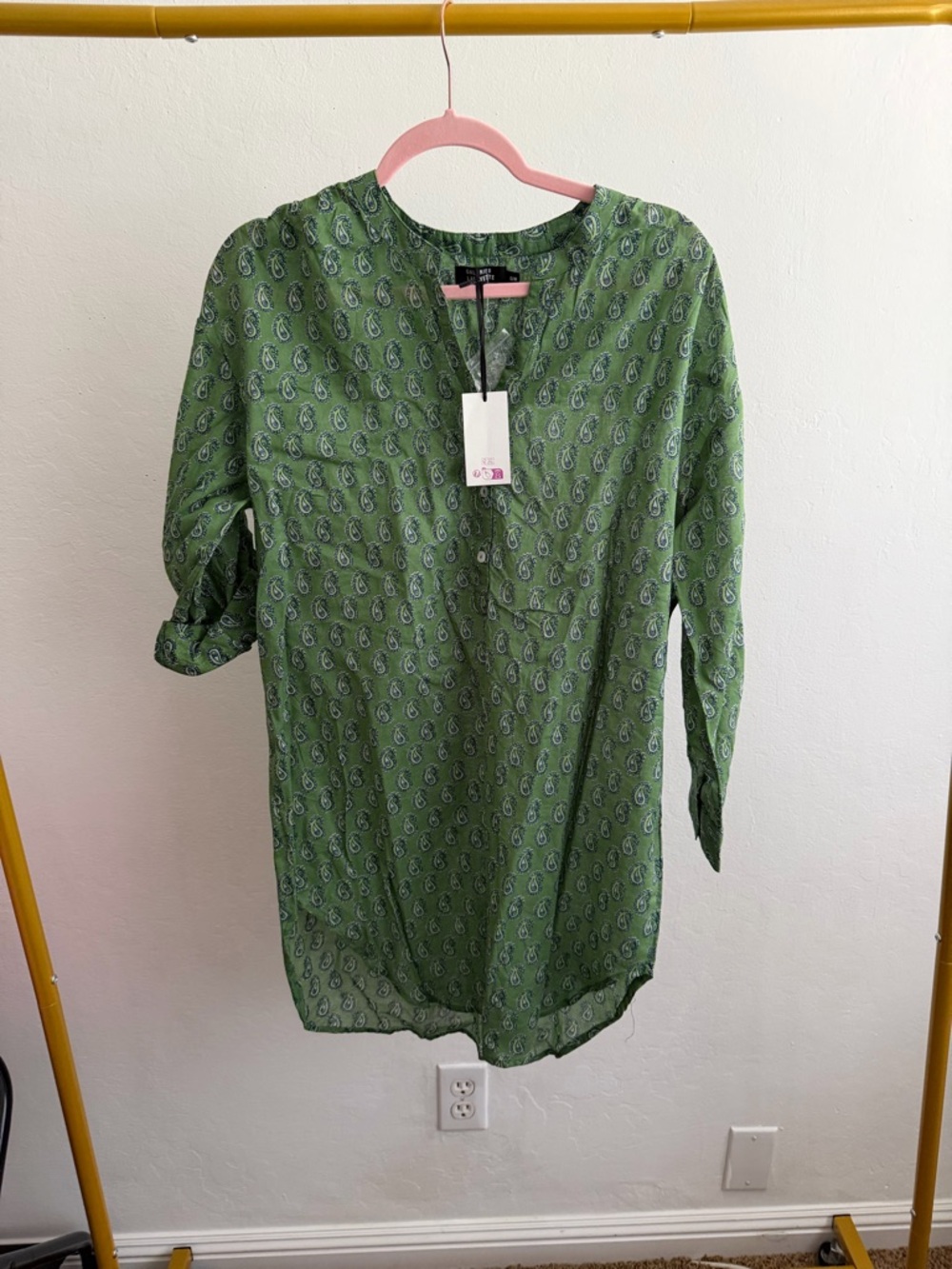 Swim Cover-Up Tunic 100% cotton from Galleries Lafayette in Paris NWT - Picture 1 of 2